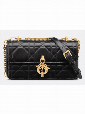 DIOR Miss Daisy Mini Bag Macrocannage Lambskin S3300U black