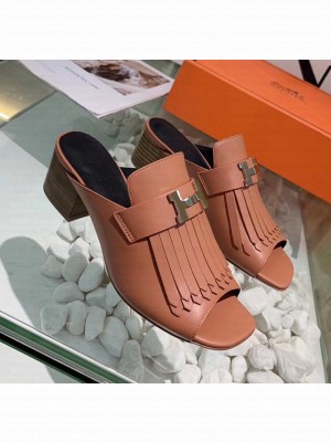 Hermes Alma Sandal With Fringe Pink 2020 Collection