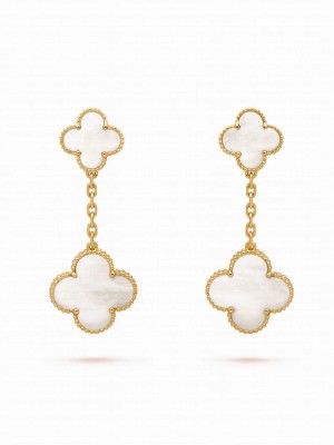 Van Cleef & Arpels Magic Alhambra Earrings White
