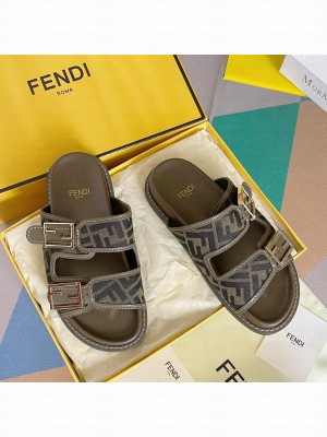 Fendi Feel Unisex Flat Slide Sandals 012