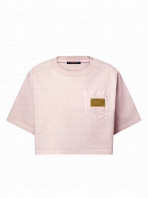 Louis Vuitton Women's Logo Pocket Cropped Top Pink