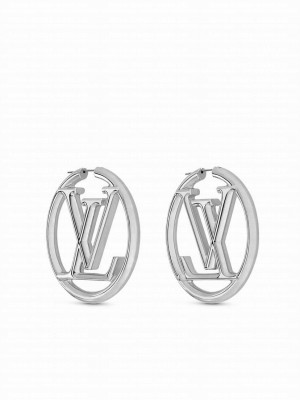 Louis Vuitton Women's Louise Hoop GM Earrings Silver