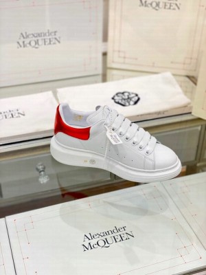 Alexander McQueen Oversized Platform Lace Up Creeper Sneakers Spring/Summer 2020 Collection, Metallic Red