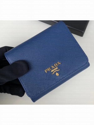 Prada Leather Trifold Compact Wallet 1M0176 11