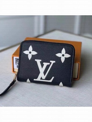 Louis Vuitton Zippy Coin Purse Wallet in Giant Monogram Leather M69787 Black 2021 Collection
