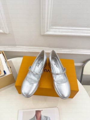 Louis Vuitton Romy Mary Jane Pump Silver