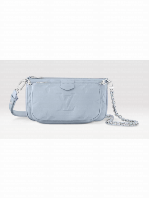 Louis Vuitton NEW Multi Pochette Accessoires M47173 Blue Washed