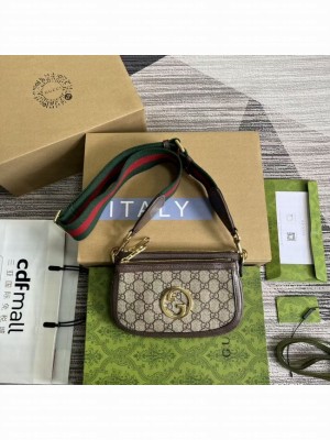 GUCCI OPHIDIA MINI BAG 724599 brown