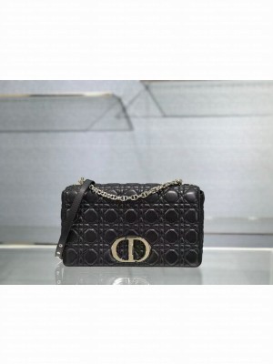 LARGE DIOR CARO BAG Soft Cannage Calfskin M9243U black