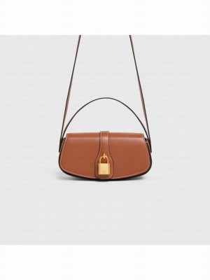 CELINE CLUTCH ON STRAP TABOU IN SUPPLE CALFSKIN 101592 TAN