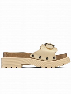 Christian Dior Women's Diorquake Strap Slide Cream