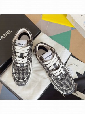 Chanel Tweed & Leather G38299 Sneakers 2024 02