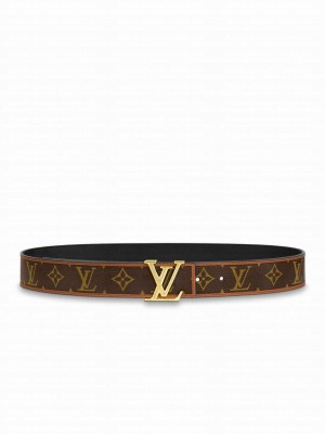Louis Vuitton LV Chain 30mm Reversible Belt Brown
