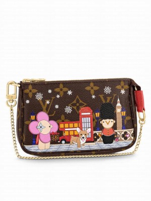 Louis Vuitton Mini Pochette Accessoires M80863 Brown