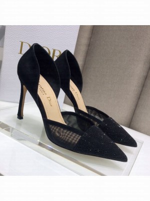 Dior Crystal Suede Pumps 7/9.5cm Black Spring/Summer 2021 Collection