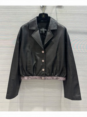 Chanel Women's Leather Jacket Black