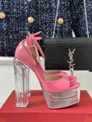 Valentino Garavani Tan-go Clear Ankle-Strap 14.5cm Platform Sandals 05