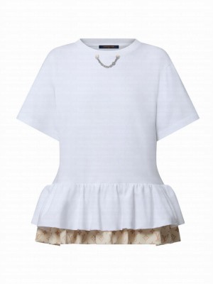 Louis Vuitton Women's Monogram Flounce T-Shirt White