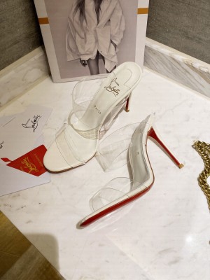 Christian Louboutin Just Nothing 10 mm Mule White 2021 Collection
