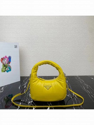 Prada Soft padded nappa leather mini-bag 1BA384 yellow