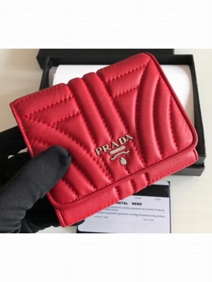 Prada Leather Trifold Compact Wallet 1M0176 03