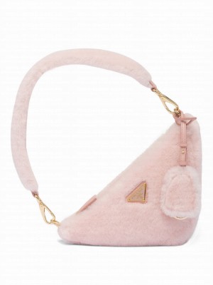 Prada Shearling Mini-bag 1BC543 Pink