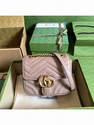 Gucci GG Marmont mini shoulder bag 739682 light pink