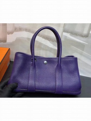 Hermes Mini Garden Party Bag in original togo leather Purple