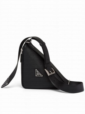Prada Saffiano Leather Belt Bag Black