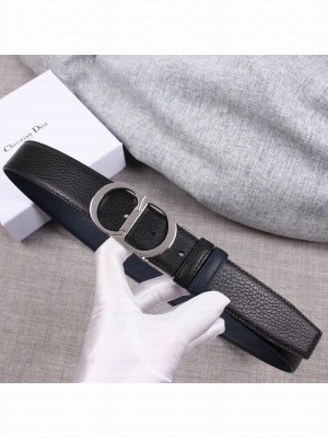 Dior Grained Calfskin Belt 35mm with CD Buckle Black 2019 Collection