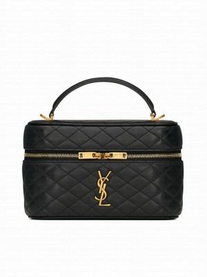 Saint Laurent Gaby Mini Vanity Bag In Lambskin Black