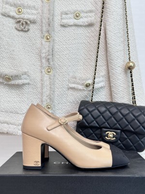 Chanel Women's Mary Jane 7cm Pump 2023 Beige