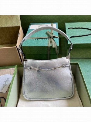 GUCCI JACKIE SMALL SHOULDER BAG 764191 Silver
