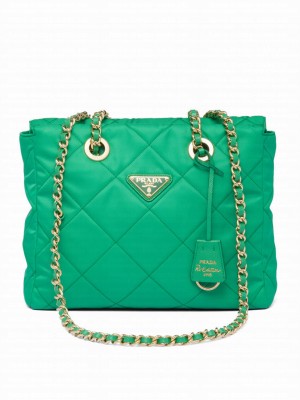 Prada Re-Nylon Tote Bag 1BG468 Green