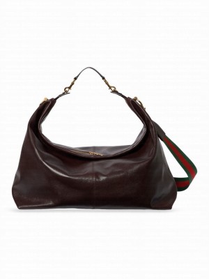 Gucci Brera Series Large Crossbody Bag 864485 Dark Coffee