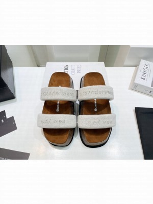 Alexander Wang Platform Wedge Slide Sandals 2022 Collection,White