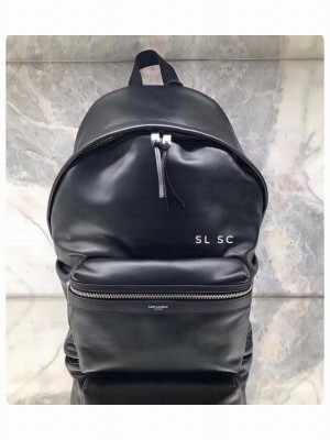 SAINT LAURENT LEATHER small knapsack Y886654 black