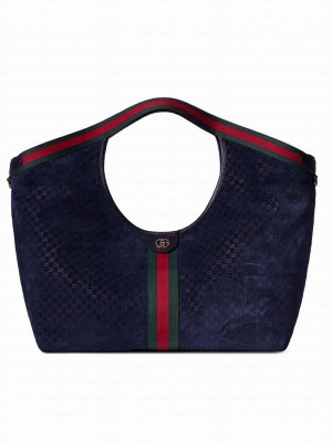 Gucci Giglio Large Tote Bag 853971 Dark Blue