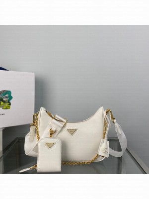 Prada Re-Edition 2005 Saffiano shoulder bag 1BH204 white