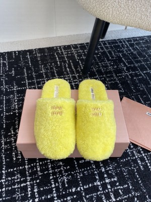 Miu Miu Shearling Flat Mule 06