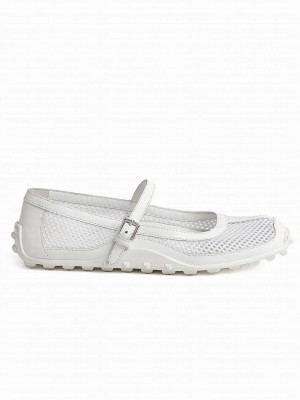 Hermes Women's Kichu Ballet Flat White