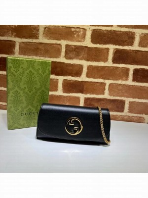 GUCCI BLONDIE WALLET ON CHAIN 725215 black