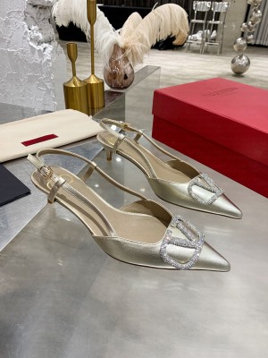 VALENTINO VLOGO GLOW LAMINATED NAPPA SLINGBACK PUMP 40 MM/ 2021 Collection