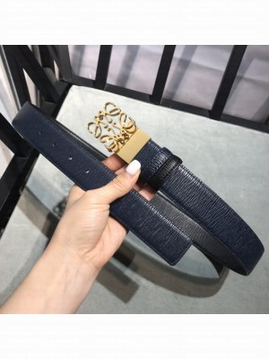Loewe Width 35mm Leather Belt With Anagram Buckle 040