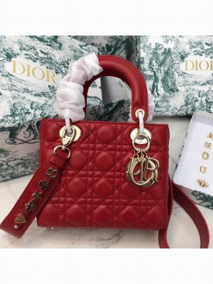 Dior MY ABCDior Medium Bag in Cannage Leather Red 2019 Collection