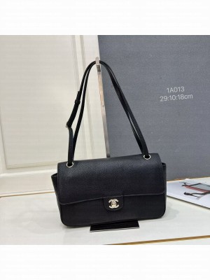 Chanel 26SS Original Leather Tote Shopping Bag 1A013 Black