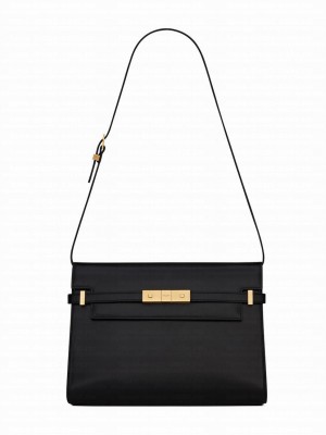 Saint Laurent Manhattan Shoulder Bag In Smooth Leather 579271 Black