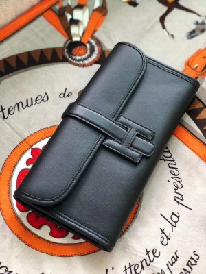 Hermes Jige Elan 29 Swift Clutch Bag black