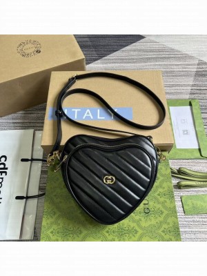 GUCCI GG MARMONT SMALL SHOULDER BAG 751628 BLACK