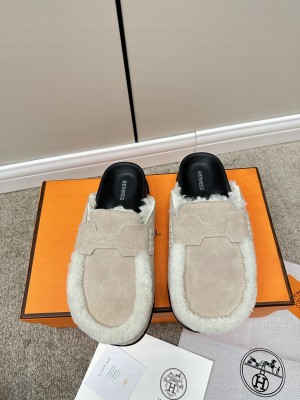 Hermes Unisex Go Mule Beige